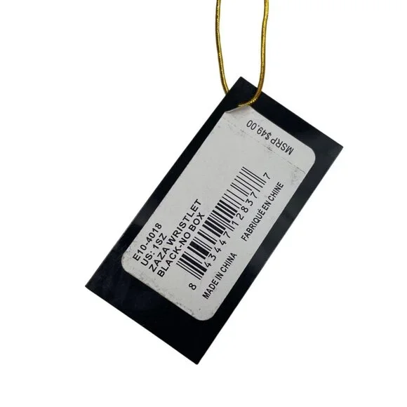 Bebe Black Quilted Wristlet Wallet With Gold Rhinestone Logo Zip Closure & Strap - Picture 6 of 11